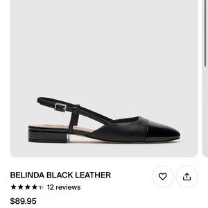 Steve Madden Belinda Black Leather Flat